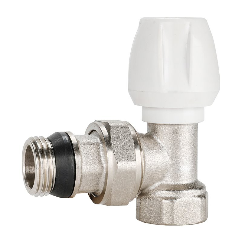 Leņķa manuālais radiatora vārsts